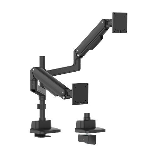 Premium Heavy-Duty Mechanical Spring Dual Monitor Arm with USB-A/USB-C Ports (Pole Mounted) LDT107-C024P Seamless adjustments, exceptional performance. from china(chinese)