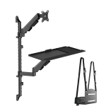 Advanced Wall-Mounted Single Screen Gas Spring Sit-Stand Workstation