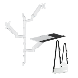 Advanced Wall-Mounted Dual Screen Gas Spring Sit-Stand Workstation