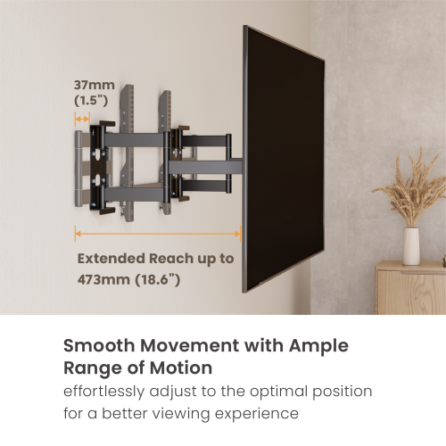 Slim-Profile Heavy-Duty Full Motion TV Mount LPA93-466 Elegantly sleek with the strength built for oversized TVs. from china(chinese)