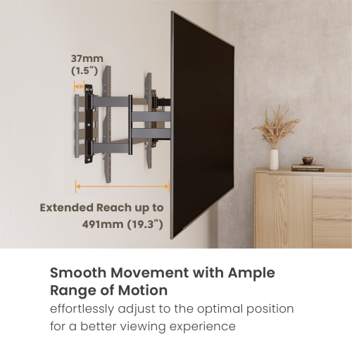 Slim-Profile Heavy-Duty Full Motion TV Mount LPA93-6108D Elegantly sleek with the strength built for oversized TVs. from china(chinese)