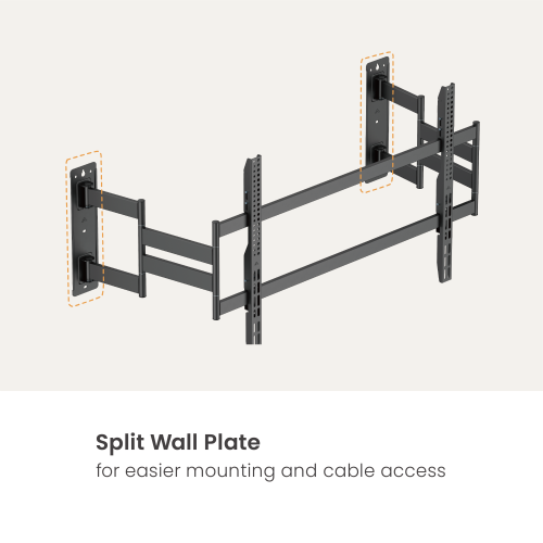 Slim-Profile Heavy-Duty Full Motion TV Mount LPA93-6108D Elegantly sleek with the strength built for oversized TVs. from china(chinese)