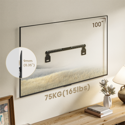  Vista Ultra Slim Fixed TV Wall Mount LED21-86 9mm (0.35“) ultra-thin, strong enough for screens up to 100“/75kg (165lbs). from china(chinese)