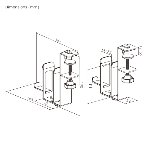 Clamp-On Desk Organizer DET08-02 Reclaim Desk Space, Access Essentials Easily from china(chinese)