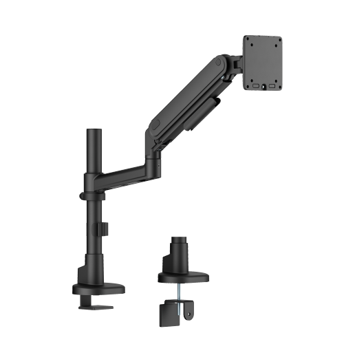 Economy Sleek Pole-Mounted Gas Spring Monitor Arm LDT122-C012P Sturdy metal build, fluid rounded design, cost-efficiency. from china(chinese)