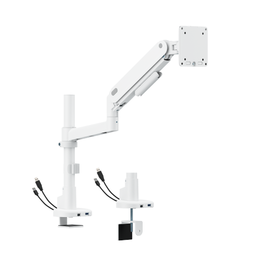  Economy Sleek Pole-Mounted Gas Spring Monitor Arm with USB 3.0 Ports LDT122-C012UCP Sturdy metal build, fluid rounded design, cost-efficiency. from china(chinese)