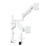 Economy Sleek Dual Screen Pole-Mounted Mechanical Spring Monitor Arm