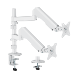 FlexPrecision Cost-Effective Pole-Mounted Dual Screen Mechanical Spring Monitor Arm