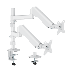 FlexPrecision Cost-Effective Pole-Mounted Dual Screen Mechanical Spring Monitor Arm