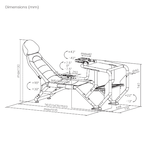  Compact Racing Simulator Cockpit with Gear Shift Mount LRS14-BS02  Switchable between F1 and GT seating styles. from china(chinese)