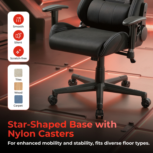 Upholstered Fabric Gaming Chair with Headrest and Lumbar Support CH06-14 An Ideal Seat of Choice for Working, Studying and Gaming from china(chinese)