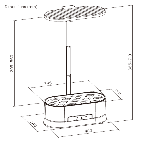 Lift-Out Tank Indoor Gardening System (Basic Control Panel) HGS16-1CB Designed for flexible use and simple care. from china(chinese)