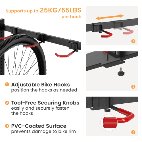 Mobile Freestanding Vertical Bike Rack for 3 Bikes LBS06-01 Free up valuable floor space from china(chinese)