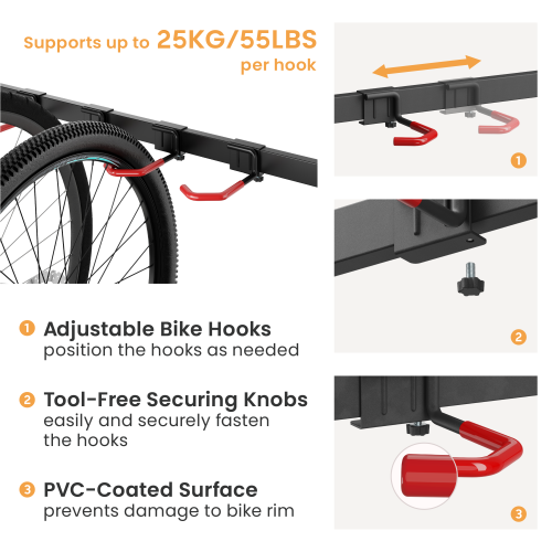  Mobile Freestanding Vertical Bike Rack for 5 Bikes LBS06-02 Free up valuable floor space from china(chinese)