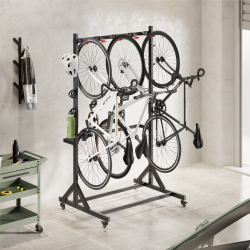  Mobile Freestanding Vertical Bike Rack for 5 Bikes