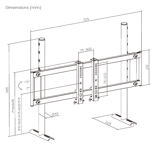 Monitor Mount for LRS14 Series LRS14-SR01 For Most 32''-55'' TVs from china(chinese)