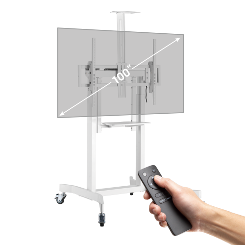 機器棚とカメラマウントを備えた角度調節式デラックスな電動式大型テレビカート TTL14-68TW 最も重いテレビ用に設計されています from china(chinese)