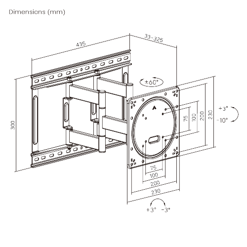Ultra-Slim Full-Motion TV Wall Mount LPA94-226  Designed for a Seamless View. from china(chinese)