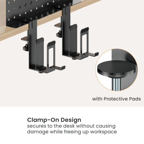 Clamp-On Desk Organizer with Pegboard & Storage Kits DET08-01 Reclaim Desk Space, Access Essentials Easily from china(chinese)