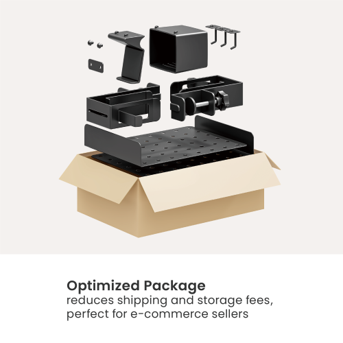 Clamp-On Desk Organizer with Pegboard & Storage Kits DET08-01 Reclaim Desk Space, Access Essentials Easily from china(chinese)