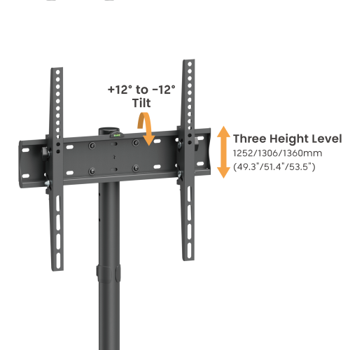 Economy Single-Column Steel TV Cart T1041T Low-cost with good quality, great for limited budgets! from china(chinese)