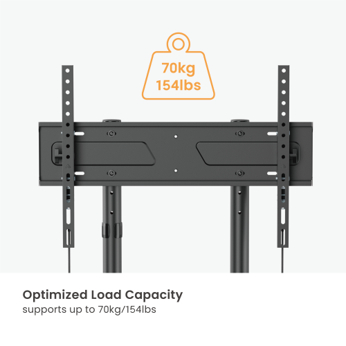 Economy Steel TV Cart  T1043TE Budget-friendly with excellent weight capacity up to 70kg/154lbs. from china(chinese)
