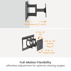 Ultra-Slim Full-Motion TV Wall Mount