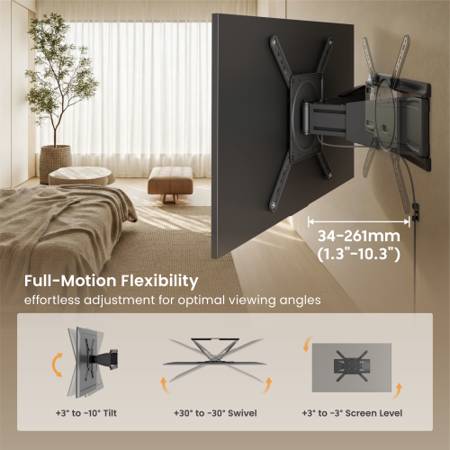 Ultra-Slim Full-Motion TV Wall Mount LPA94-444  Designed for a Seamless View. from china(chinese)