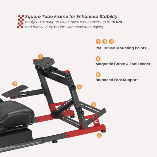 Fully Adjustable Racing Cockpit with Gear Shift Mount LRS12-BS02 Angle & Fore–Aft Adjustment for a Perfect Driving Position from china(chinese)