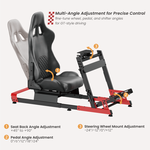 Fully Adjustable Racing Cockpit LRS12-BS01 Angle & Fore–Aft Adjustment for a Perfect Driving Position from china(chinese)