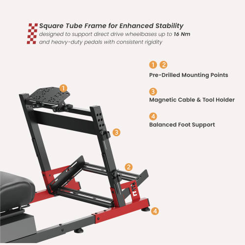 Fully Adjustable Racing Cockpit LRS12-BS01 Angle & Fore–Aft Adjustment for a Perfect Driving Position from china(chinese)
