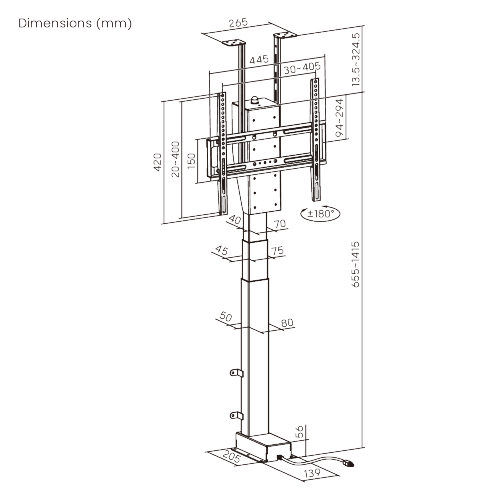 Smart Motorized TV Lift Stand with Manual Swivel LP66E-44MS Conceal the TV for a Minimalist Look from china(chinese)