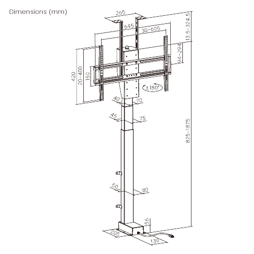Smart Motorized TV Lift Stand with Manual Swivel LP66E-46MLS Conceal the TV for a Minimalist Look from china(chinese)