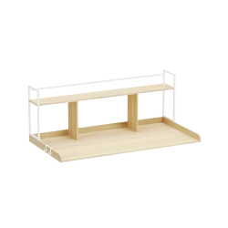 Contemporary Heavy-Duty Washer Dryer Countertop with Storage Shelf