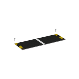 Portable Aluminum Single-Step Wheelchair Ramp (Medium)