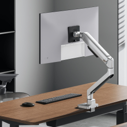 Premium Heavy-Duty Mechanical Spring Single Monitor Arm with USB-A/USB-C Ports