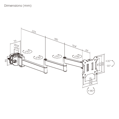 Full-Motion TV/Monitor Pole Mount LDA35-113E  Flexible Viewing with Pole Mount Performance from china(chinese)