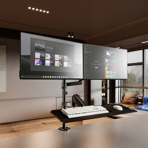  Advanced Dual Screen Gas Spring Sit-Stand Workstation DWS94-C02 Your all-in-one move to better work. from china(chinese)