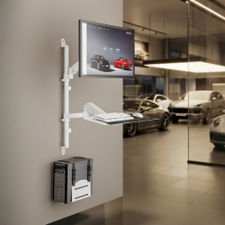 Advanced Wall-Mounted Single Screen Gas Spring Sit-Stand Workstation