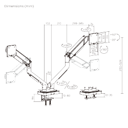 VALUEFORCE Dual-Screen Mechanical Spring Monitor Arm with RGB Lighting