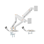 VALUEFORCE Dual-Screen Mechanical Spring Monitor Arm with USB 3.0 Ports 