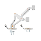 VALUEFORCE Dual-Screen Mechanical Spring Monitor Arm with USB 3.0 Ports