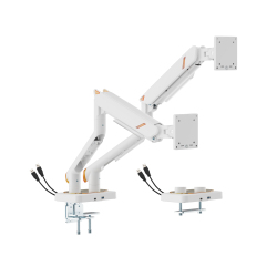 VALUEFORCE Dual-Screen Mechanical Spring Monitor Arm with USB 3.0 Ports 