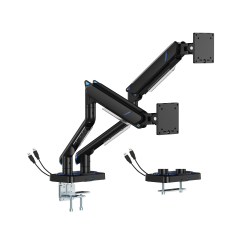 VALUEFORCE Dual-Screen Mechanical Spring Monitor Arm with USB 3.0 Ports 