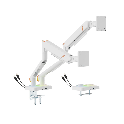 VALUEFORCE Dual-Screen Mechanical Spring Monitor Arm with USB 3.0 Ports & RGB Lighting LDT111-C024UCL Reliable monitor support at a smarter price. from china(chinese)