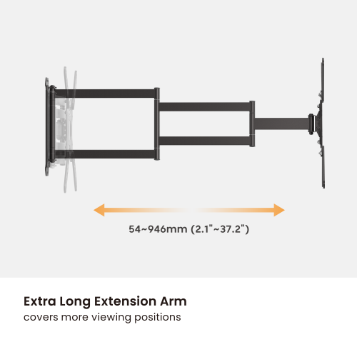 Outdoor Weather-Proof Full-Motion TV Wall Mount with Extra Long Arm LPA84-445XLW For most 23”~65” TVs from china(chinese)