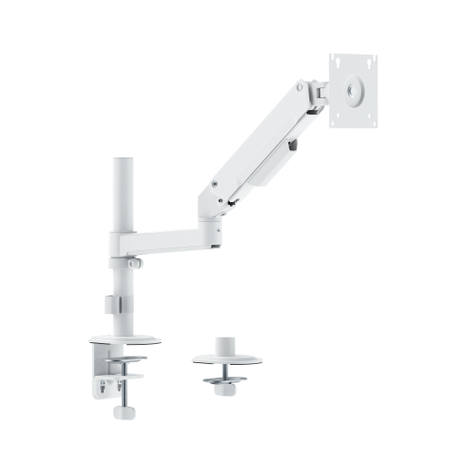 Linear Edge Pole-Mounted Single-Screen Gas Spring Monitor Arm LDT134-C012P Metal Excellence for Smarter Workspaces from china(chinese)