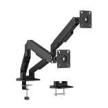 Linear Edge Dual-Screen Gas Spring Monitor Arm