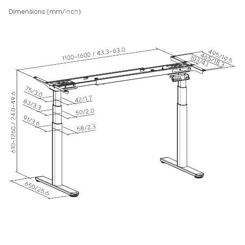 Three-Stage Oval Columns Dual-Motor Sit-Stand Desk M19-23D Elegance meets Practicality. from china(chinese)