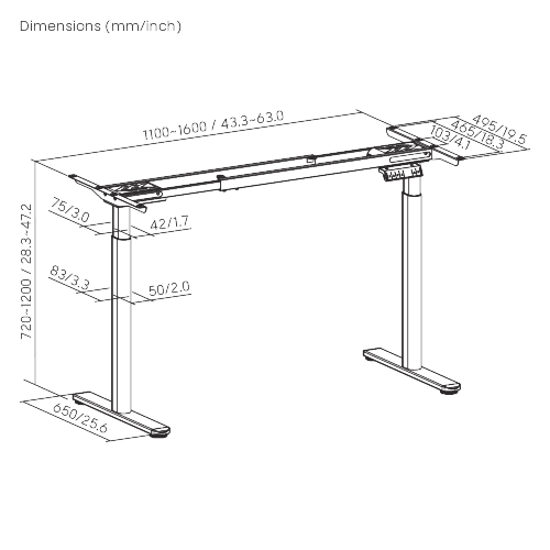 Two-Stage Oval Columns Dual-Motor Sit-Stand Desk M19-22D Elegance meets Practicality. from china(chinese)